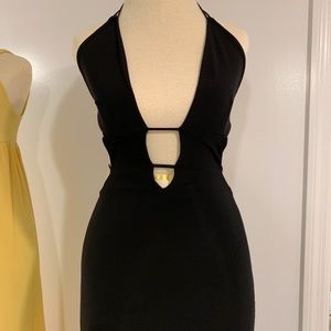 Black UNYX plunge dress